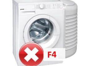 Chyba F4 v pračce Gorenje