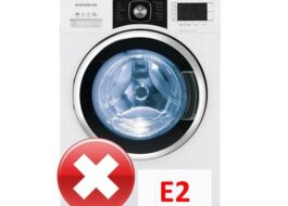 Pračka Daewoo zobrazuje chybu E2