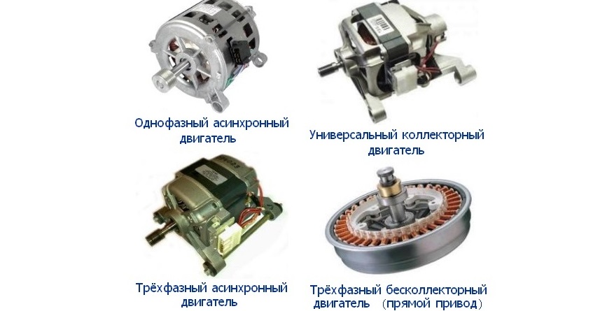 typy motorů praček