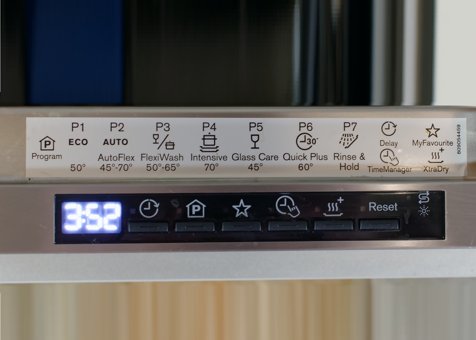 Symboly na myčce Electrolux