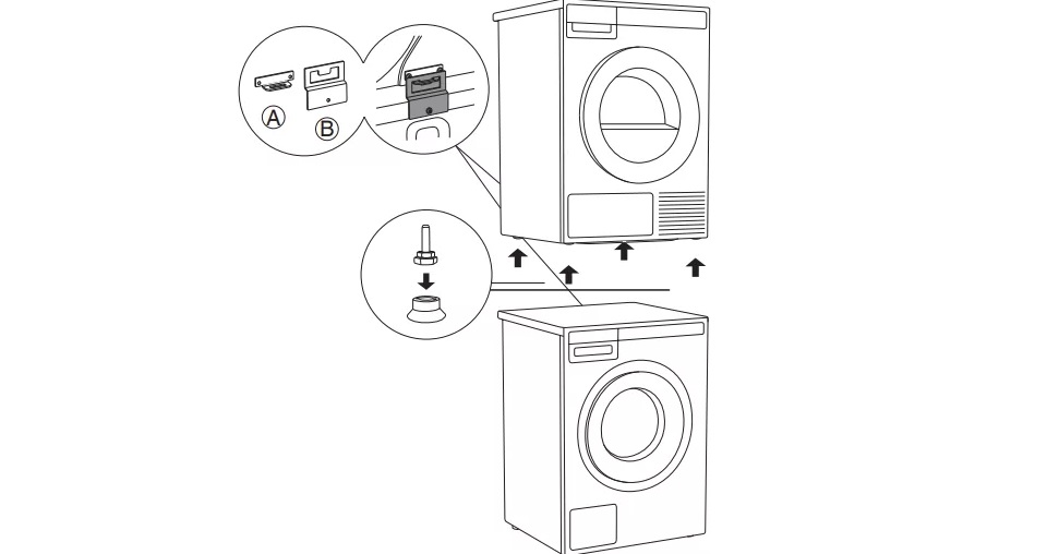 diagrama de instalación de secadora para lavadora