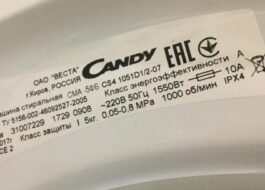 Výkon pračky Candy