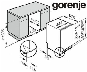 Jak nainstalovat myčku Gorenje