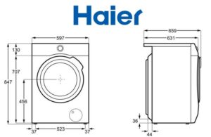 Rozměry pračky Haier