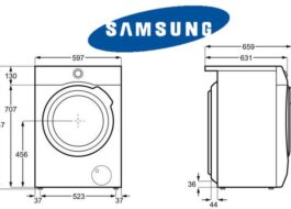 Rozměry pračky Samsung