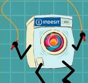 Pračka Indesit během odstřeďování hodně skáče