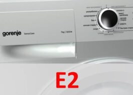 Chyba E2 v pračce Gorenje