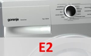 Chyba E2 v pračce Gorenje