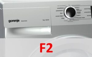 Chyba F2 v pračce Gorenje