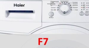 Chyba F7 v pračce Haier