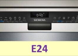 Chyba E24 na myčce Siemens