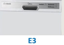 Chyba E3 na myčce Midea