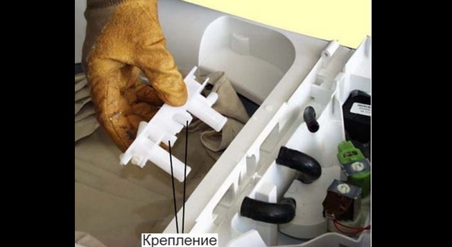 vyjměte rozdělovač vody odstraněním upevnění