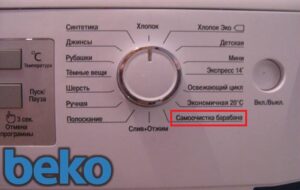 Funkce čištění bubnu v pračce Beko