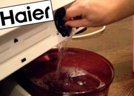 Menyalirkan air dari mesin basuh Haier